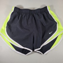 Nike Running Shorts Womens Small Dri FIT Tempo Brief Lined Black Green - $9.96