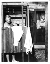 Green Acres Eddie Albert takes shower Eva Gabor watches 8x10 inch photo - $14.99