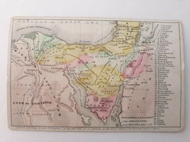 Rare 1850 A.C. Beaman Sabbath School Scripture Map Card Israelites Egypt to Cana - £67.20 GBP