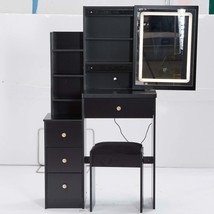 Small Space Vanity: LED Mirror &amp; Storage - €146,93 EUR