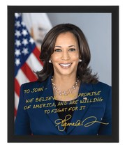 Kamala Harris Vice President Personalized Promise Message 8X10 Framed Photo - £15.43 GBP