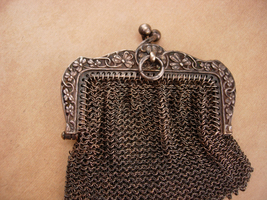 Antique 1800&#39;s French coin pouch / 3 leaf clover chatelaine Irish weddin... - £106.17 GBP