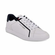 Tommy Hilfiger Men Lace Up Casual Sneakers Thumper White Faux Leather - $32.40