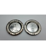 WINSTON CIGARETTES TASTE GOOD Vintage Tin Metal Ashtrays 3.5&quot; SET OF 2 F... - £10.12 GBP