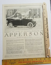 Vtg 1919 Advertising Apperson Bros Eight Kokomo Indiana Leslie&#39;s Weekly B4 - £6.75 GBP