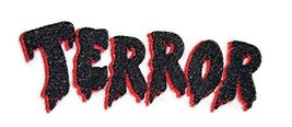 Custom and Unique Happy Halloween [Classic Terror Word]Embroidered Iron on/Sew P - £10.19 GBP