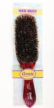 Annie Soft 100% Boar Wave Brush #2080 9&quot;x2.5&quot; Polished Natural Hardwood Handle - £2.22 GBP