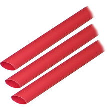 Ancor Adhesive Lined Heat Shrink Tubing (ALT) - 3/8&quot; x 3&quot; - 3-Pack - Red [304603 - £2.14 GBP
