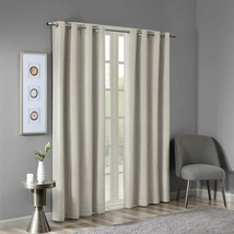 SUN SMART Maya Blackout Curtain Patio Single Window 50&#39;&#39; x 84&#39;&#39; Taupe Grommet  - £15.71 GBP