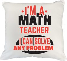 Make Your Mark Design Math Teacher. Cool White Pillow Cover for Professors &amp; Ins - £19.45 GBP+