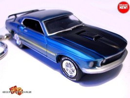 Rare Key Chain 1969/1970 Blue Black Ford Mustang Mach 1 Custom Limited Edition - £46.41 GBP