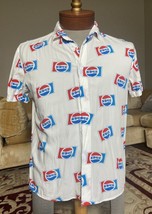 PEPSI COLA 2018  Men&#39;s Japanese All-Over Print Button Down, Small - £14.05 GBP
