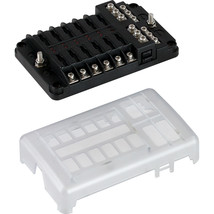Sea-Dog Blade Style LED Indicator Fuse Block w/Negative Bus Bar - 12 Circuit [44 - £28.92 GBP