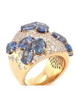 18k Rose Gold 9.8ct Saphir, 2.1ct Diamantring Größe 7 1/4 16.7g - €8.327,12 EUR