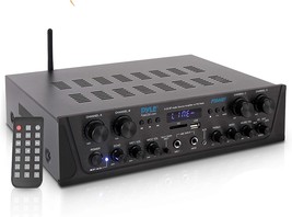 500W Karaoke Wireless Bluetooth Amplifier - 4 Channel Stereo, Pyle Pta44... - £103.00 GBP