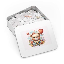 Jigsaw Puzzle in Tin, Bear in Plane, Personalised/Non-Personalised, awd-425 (30, - £27.60 GBP - £45.19 GBP