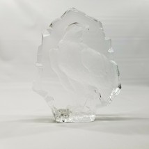 Large Mats Jonasson Eagle Signature Collection Lead Crystal Sculpture - £208.84 GBP