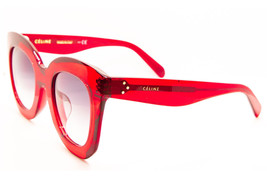 Celine CL 40005F 66B Transparent Red / Gray Sunglasses CL40005F 66B 49mm - £223.44 GBP
