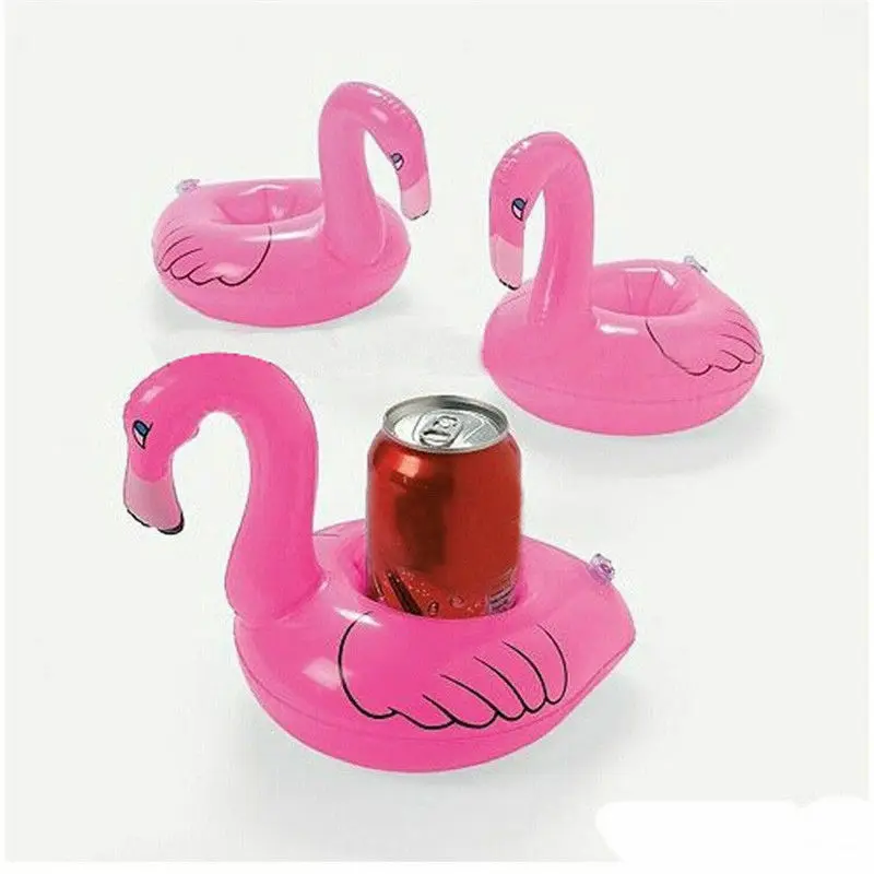 2X Flamingo Floating Inflatable Drink Can Holder Swimming Pool Bath Child Toy - £8.00 GBP