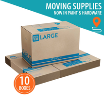 (10 Pack)  Large Moving Boxes, 27L X 15W X 17H, Kraft - $41.57