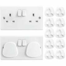MAXPERKX 10pcs Electrical Plug Socket Protectors - Child Baby Safety Mains Cover - £2.98 GBP