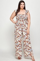Women&#39;s Coco Plus Size Floral Print Smocked Jumpsuit (2XL) - £40.11 GBP