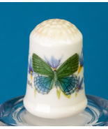 Franklin Mint Thimble North Carolina Diana Fritillary Butterfly Helen Ha... - $5.50