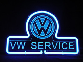 VW Volkswagen Service 3D Beer Neon Light Sign 12&quot; x 8&quot; - £148.63 GBP