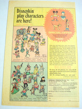 1974 Disneykin Play Characters Color Ad Disney by Gandalf Products - £6.28 GBP