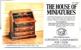 House of Miniatures Kit #40042 1:12 Chippendale Slant Front Desk Circa 1750 - $11.64