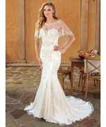 Wedding Dress Casablanca Haven #2323 White Sequined Strapless Bridal Gown-size 8 - £740.09 GBP