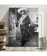 Vintage Mexican General Emiliano Zapata Canvas Poster 12 X 16 - Unframed - $20.63 CAD