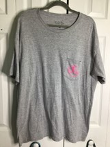 Salt Life Live Salty Pink Logo Gray Short Sleeve Pocket T-Shirt Men&#39;s XL - £7.47 GBP