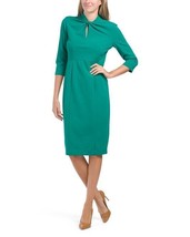 New Donna Morgan Green Career Sheath Midi Dress Size 14 $118 - £55.20 GBP