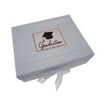 White Cotton Cards Graduation Cap Large Keepsake Box, Code GRD2X  - $65.44 CAD