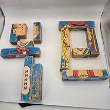 Vintage 1930s Dagwood &amp; Blondie Wooden Comic Puzzle Blocks Lot of 13 Inc... - $16.95
