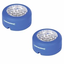 LED MAGNETIC LIGHT 2 PK 70mm HANDS FREE BULB TORCH HANGING HOOK MAGNET P448 - $11.51
