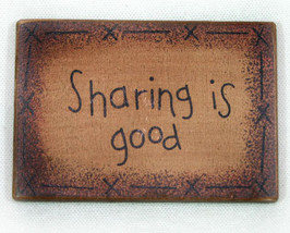 Sharing is Good Wooden Refrigerator Magnet Sign  - £3.84 GBP