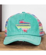 Western Serape Texas on Turquoise Hat with Serape Fabric - $24.75