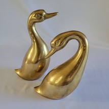 VTG Solid Brass Pair Ducks Geese Great City Traders San Francisco Home Decor - £45.93 GBP