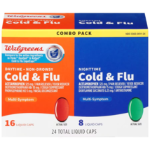 Walgreens Daytime &amp; Nighttime Severe Cold &amp; Flu Liquid Caplets 16/8 (24 ... - €9,29 EUR