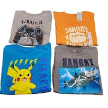 Boys 4 peices large long sleeve shirts multi color graphic - $12.00