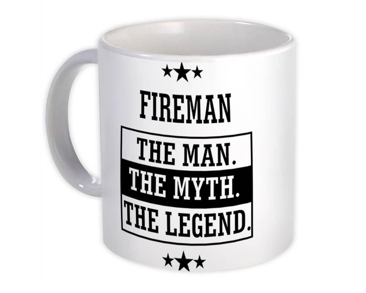FIREMAN : Gift Mug The Man Myth Legend Office Work Christmas Item image 3