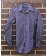 GEOFFREY BEENE Purple Fitted Long Sleeve Button Up Shirt Men&#39;s Size XS - $12.86