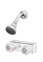 Project Source Chrome 2-handle  Round Shower Faucet W/Valve -553400 - £31.54 GBP
