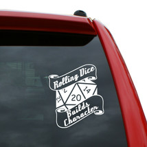 D&amp;D / Tabletop Gaming / Builds Character Vinyl Decal | Color: White | 7&quot; x 2.2&quot; - £3.56 GBP