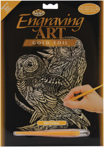 Gold Foil Engraving Art Kit 8&quot;X10&quot;-Owls - £10.17 GBP