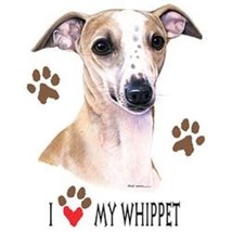 I Love My Wippet Dog HEAT PRESS TRANSFER for T Shirt Sweatshirt Fabric T... - £5.10 GBP