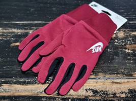 Nike Club Fleece Cardinal Red Cold Weather Men Grip Running Gloves size L - $28.05
