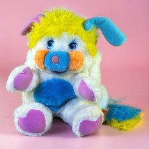 VTG Mattel Popples 1985 Puffball 12&quot; Plush White Pink Yellow Stuffed Ani... - £29.12 GBP